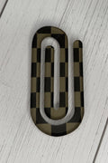 Brown Checkered Paperclip