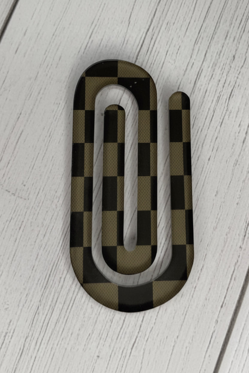Brown Checkered Paperclip