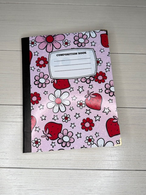 Strawberry and Flower notebook