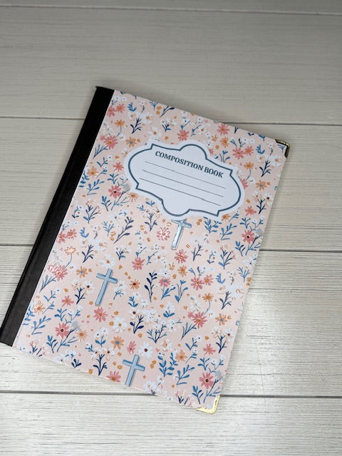 Cross and Flower notebook