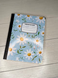 Blue and White Daisy Notebook