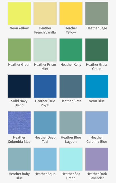 Bella Canvas Adult Colors