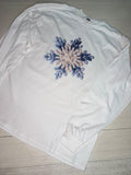 Blue and White Snowflake