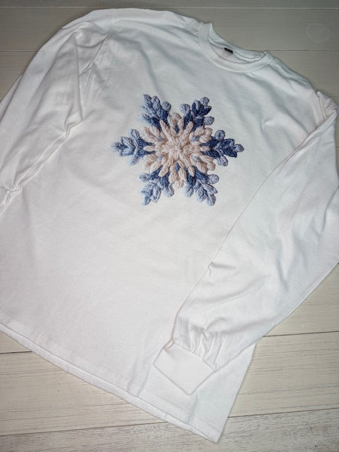 Blue and White Snowflake