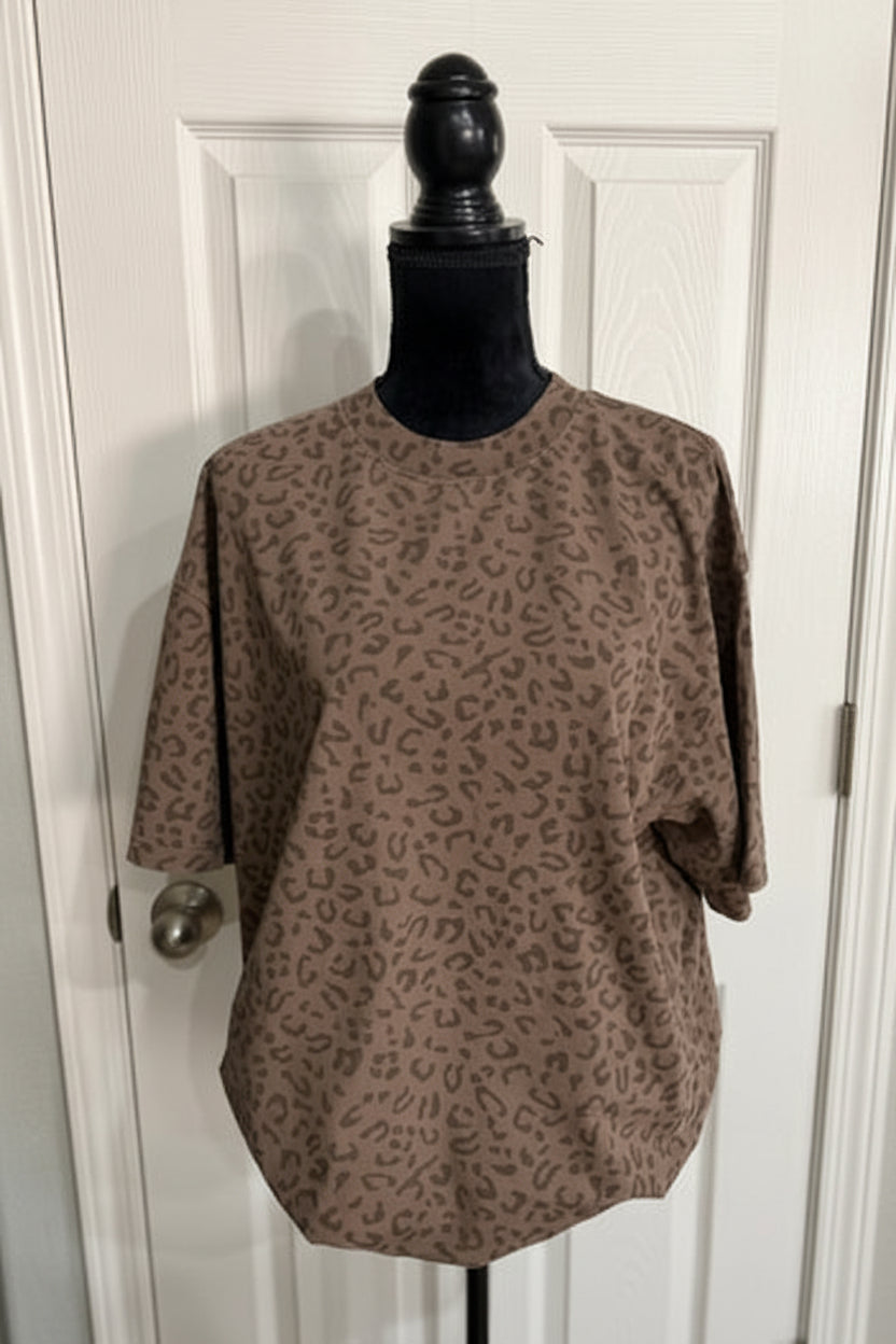 Cheetah Print Boxy Tee